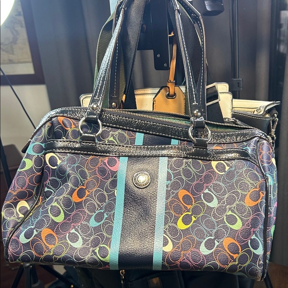Coach Multicolor Signature Shoulder Bag